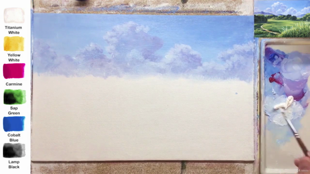 Acrylic lesson - Summer fields - Landscape – Screenshot 2