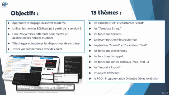 Maîtrisez JavaScript de ES6 à ES9 : cours + 28 exercices ! – Screenshot 1