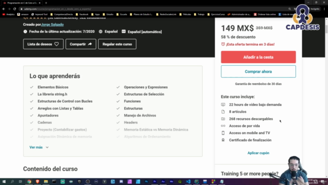 Programación en C de Cero a Experto con Estructuras de Datos – Screenshot 1