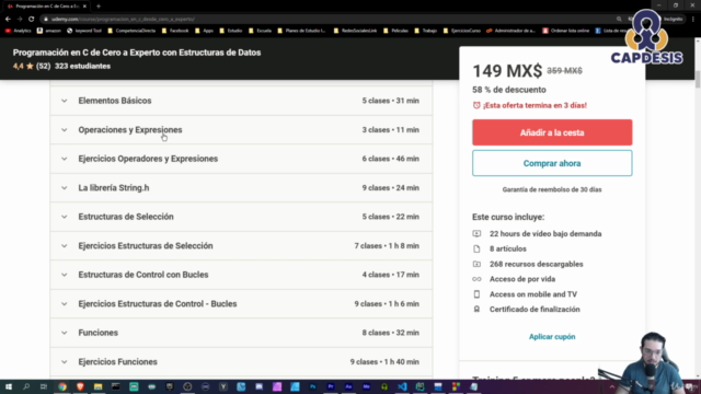Programación en C de Cero a Experto con Estructuras de Datos – Screenshot 2