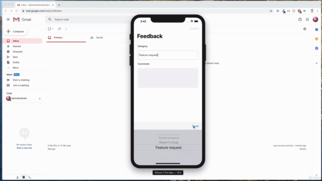 Send transactional emails in-app with SendGrid API & Swift 5 – Screenshot 2