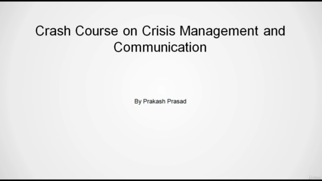 Crash Course on Crisis Management and Crisis Communication – Screenshot 1