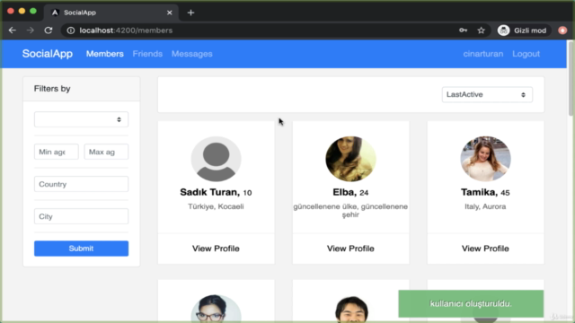 .Net Core Web Api & Angular ile Proje Geliştirme Kursu – Screenshot 2