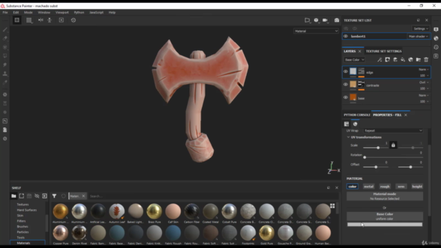 Maya 2020, Zbrush, Substance e Marmoset – Machado Estilizado – Screenshot 3