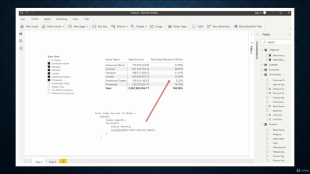 The DAX CALCULATE Function – Screenshot 3
