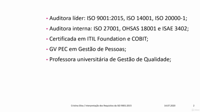 Interpretação dos requisitos da norma ISO 9001:2015 – Screenshot 1