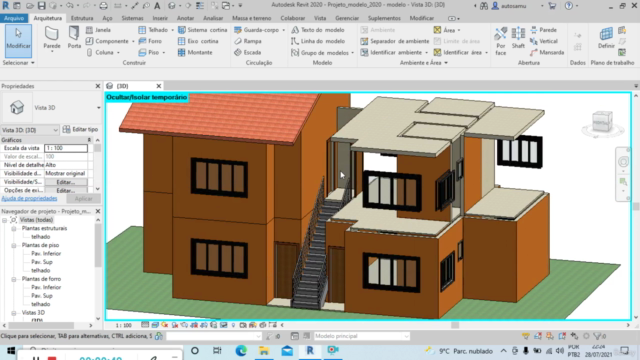REVIT Projeto Arquitetônico Completo Para Iniciantes Sobrado – Screenshot 4