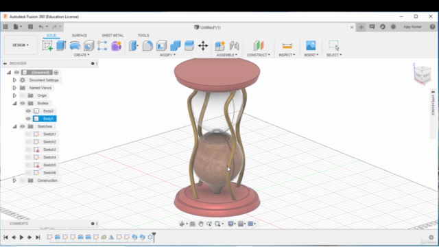 Fusion 360: 3D Printing ,Solid Modelling, Surface Modelling – Screenshot 4