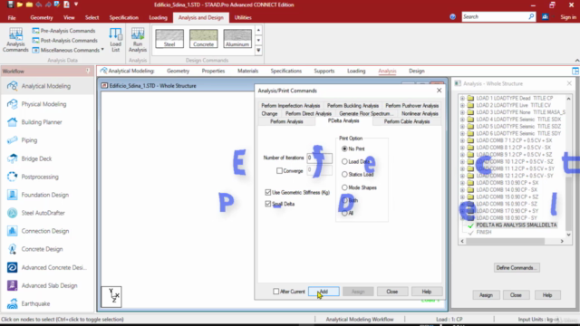 Análisis sísmico de edificaciones con STAAD.Pro – Screenshot 3