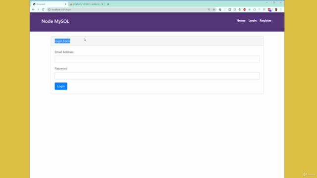The Complete Nodejs MySQL Login System – Screenshot 3