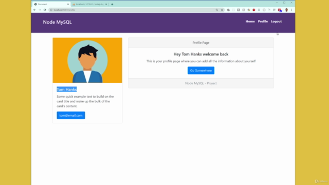 The Complete Nodejs MySQL Login System – Screenshot 4