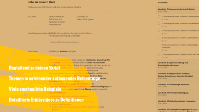Analysis Tutorium - Grundthemen im ersten Semester – Screenshot 3