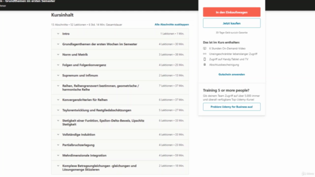 Analysis Tutorium - Grundthemen im ersten Semester – Screenshot 4
