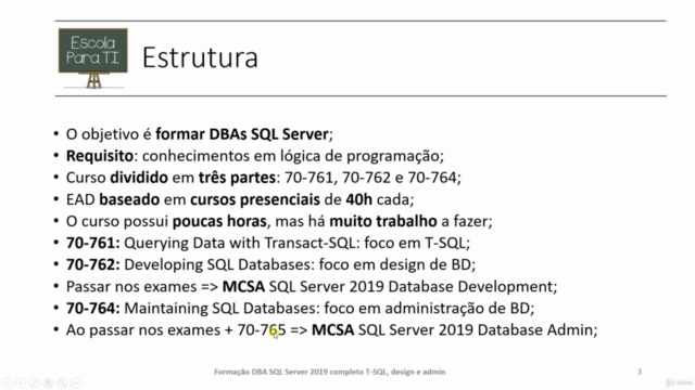 Formação DBA SQL Server completo T-SQL, design e admin – Screenshot 2