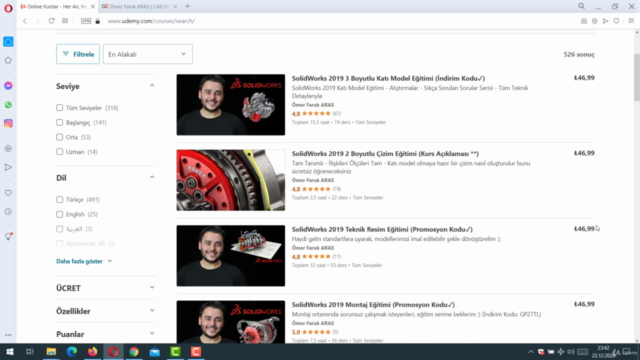 SolidWorks 2019 3 Boyutlu Katı Model Eğitimi – Screenshot 4
