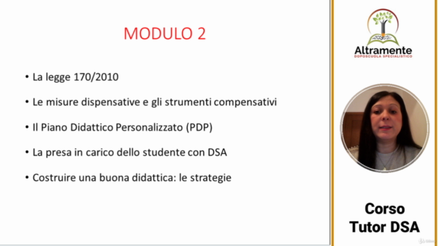 Corso per Tutor DSA – Screenshot 3
