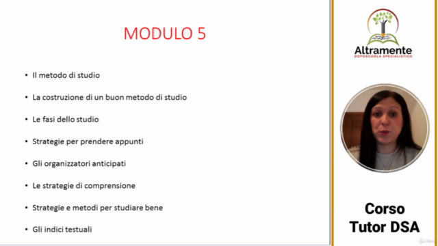 Corso per Tutor DSA – Screenshot 4