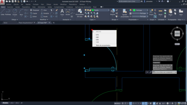 Autocad dibuja una casa desde cero Planta Corte Fachada – Screenshot 2