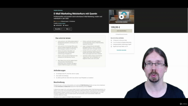 E-Mail Marketing Meisterkurs mit Quentn – Screenshot 3
