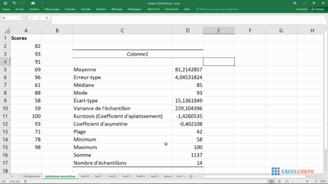 Analyse des données statistiques avec le logiciel Excel - Screenshot_04