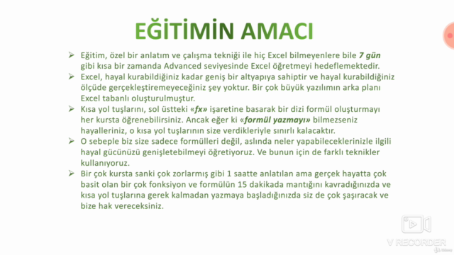 7 Günde Sıfırdan İleri Excel Global Sertifikalı – Screenshot 1