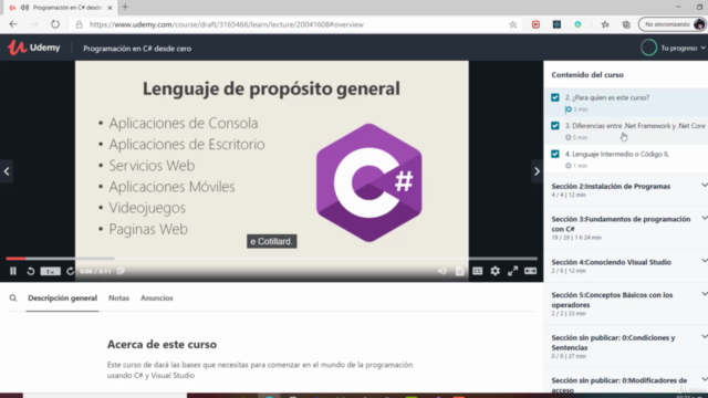Programación en C# desde cero – Screenshot 1