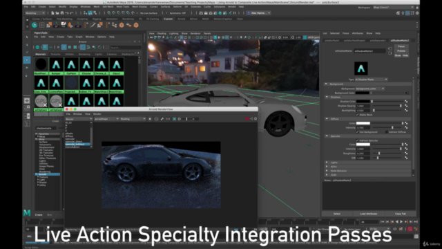Arnold, Maya, Nuke - Intro to 3D Rendering Live Action VFX – Screenshot 3