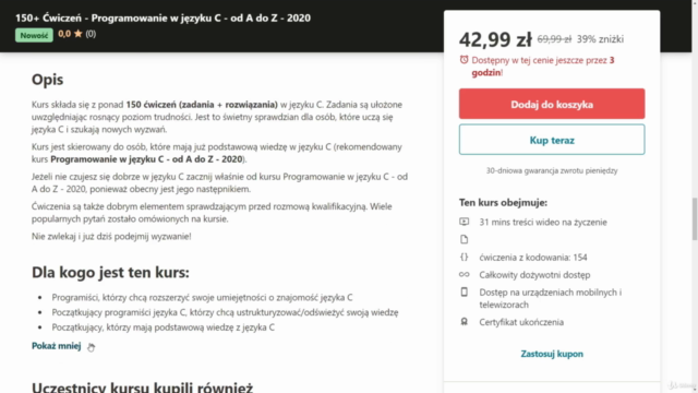 150+ Ćwiczeń - Programowanie w języku C - od A do Z – Screenshot 2