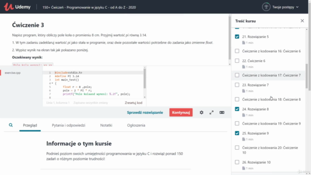 150+ Ćwiczeń - Programowanie w języku C - od A do Z – Screenshot 4
