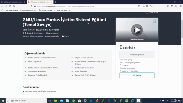 GNU/Linux Pardus İşletim Sistemi Eğitimi (Temel Seviye) – Screenshot 1