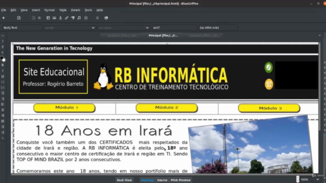 Bluegriffon Editor HTML, Informática Simples e Descomplicada – Screenshot 2