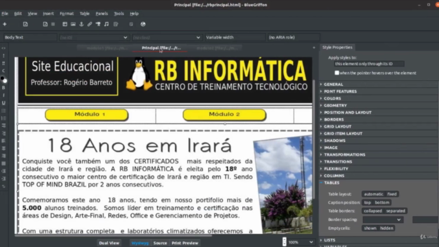 Bluegriffon Editor HTML, Informática Simples e Descomplicada – Screenshot 3