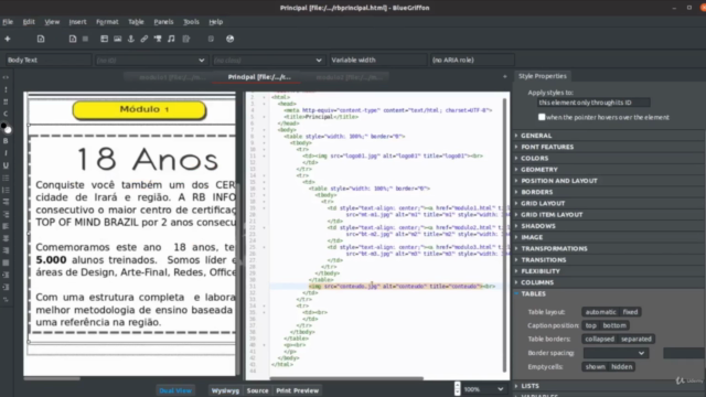 Bluegriffon Editor HTML, Informática Simples e Descomplicada – Screenshot 4