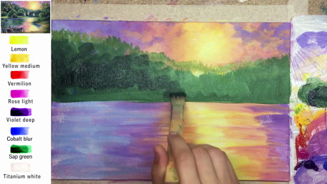 Acrylic lesson - Swan Lake - Landscape – Screenshot 1
