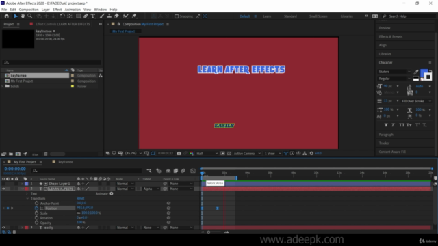 Learn Basics Of Adobe After Effects CC 2022 for Beginners - Screenshot_03