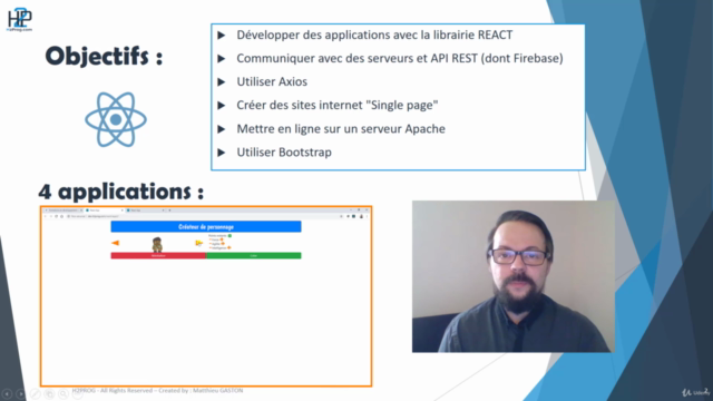 REACT 2021 par la pratique, de A à Z (évolution progressive) – Screenshot 2