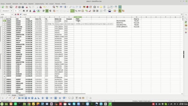 Libreoffice Excel Eğitimi – Screenshot 1