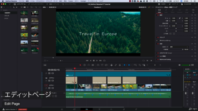 DaVinci Resolve はじめての動画編集 オンライン講座 エディットページ編 – Screenshot 3