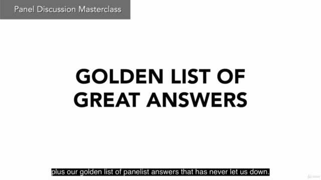 Panel Discussion Masterclass: for moderators and panelists – Screenshot 4