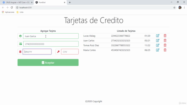 CRUD Angular + NET Core + Entity Framework Core+SqlServer – Screenshot 3