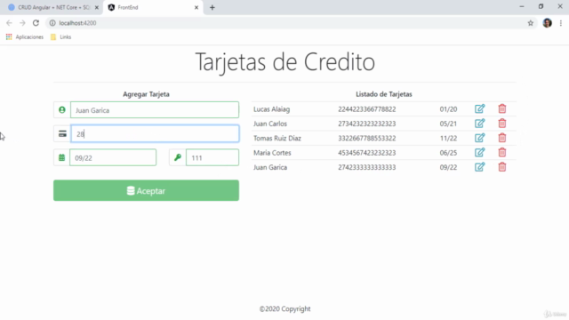 CRUD Angular + NET Core + Entity Framework Core+SqlServer – Screenshot 4