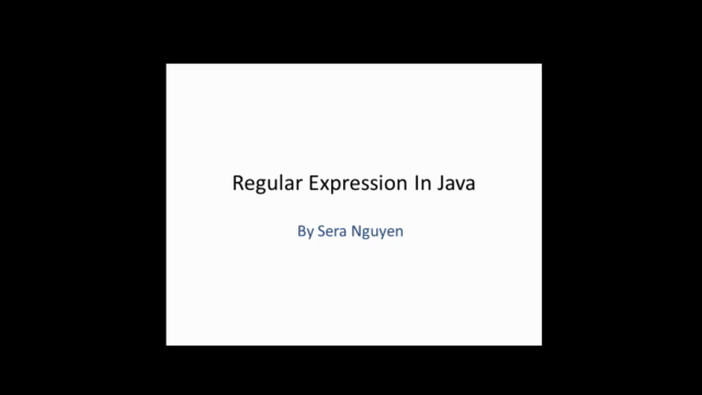 Java Regular Expression Foundation – Screenshot 1