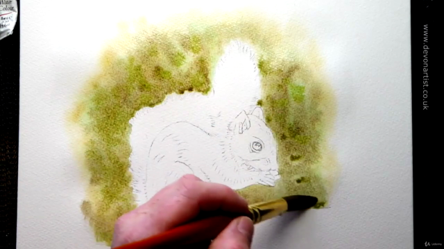 Watercolour Wildlife Painting - How To Paint a Red Squirrel – Screenshot 1