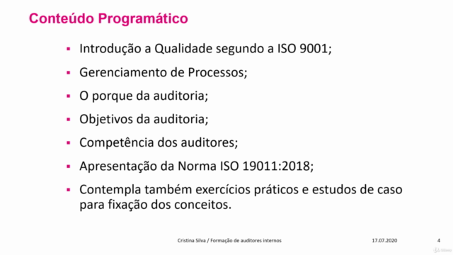Formação de Auditor Interno – Screenshot 3