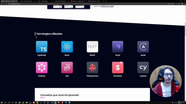 React Avançado: Crie aplicações com NextJS, Strapi e mais – Screenshot 1