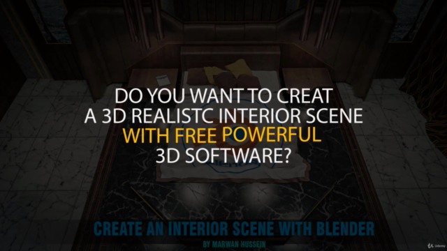BLENDER: How to create realistic BedRoom with Cycle & Eevee – Screenshot 1