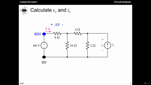 Linear Circuits 1 - 06 - Analysis with Ohm's Law, KCL, & KVL – Screenshot 1