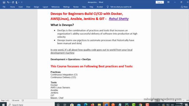 Devops Fundamentals - CI/CD with AWS +Docker+Ansible+Jenkins – Screenshot 1
