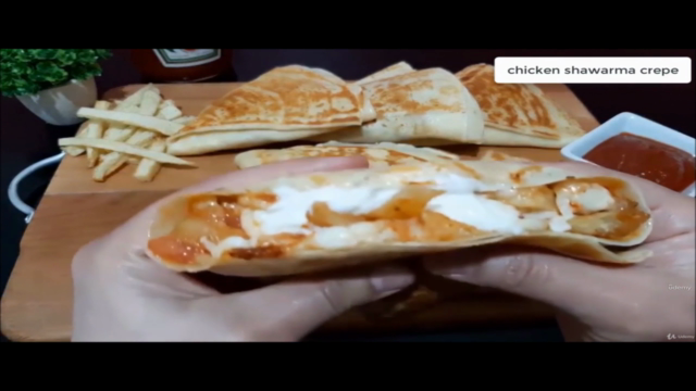 Egyptian food : Cook a delicious chicken Shawarma crepe. – Screenshot 4