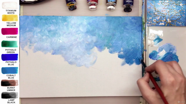 Acrylic lesson - Blooming tree - Flower Painting – Screenshot 1